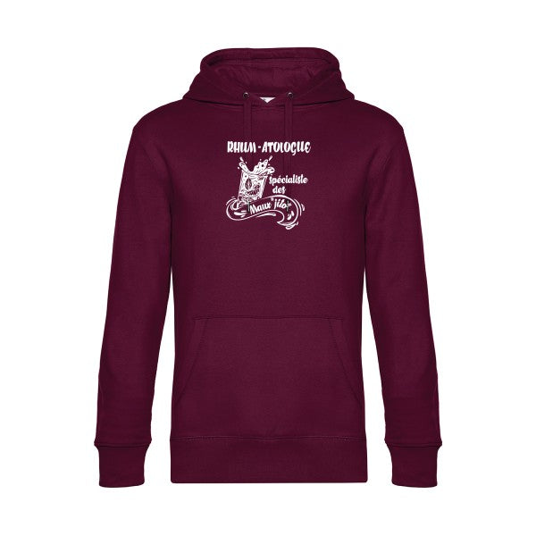 Rhum-atologue sweat shirt original Burgundy flex Blanc impression Face
