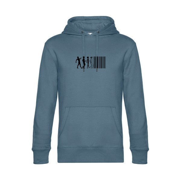 code-barre sweat shirt original nordic blue flex Noir impression Face