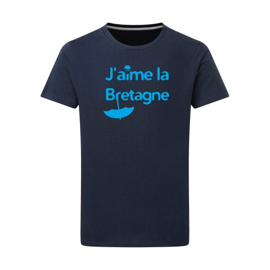 J'aime la Bretagne - Flex bleu clair Tshirt original Denim  XL