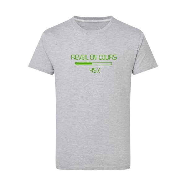 réveil en cours... loading... vert pomme -Flex vert pomme sur T-shirt SG  Light Oxford  5XL