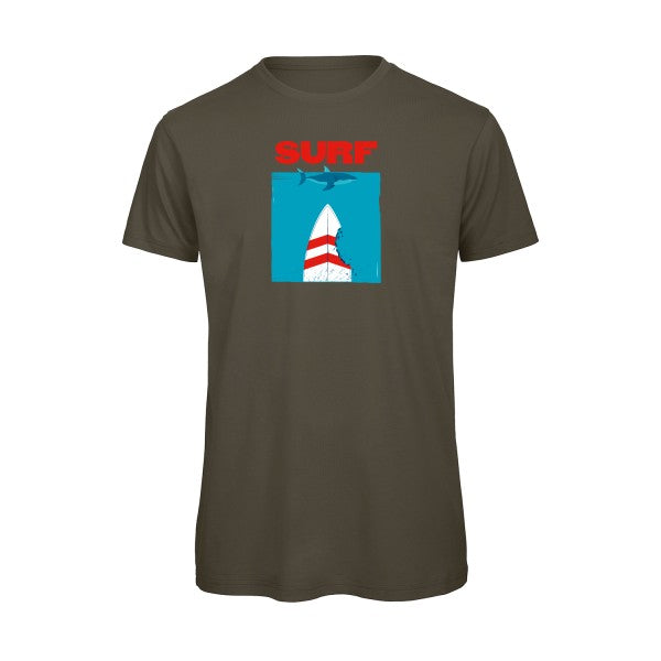 T-shirt humour original Surf T Shirt couleur Khaki Green