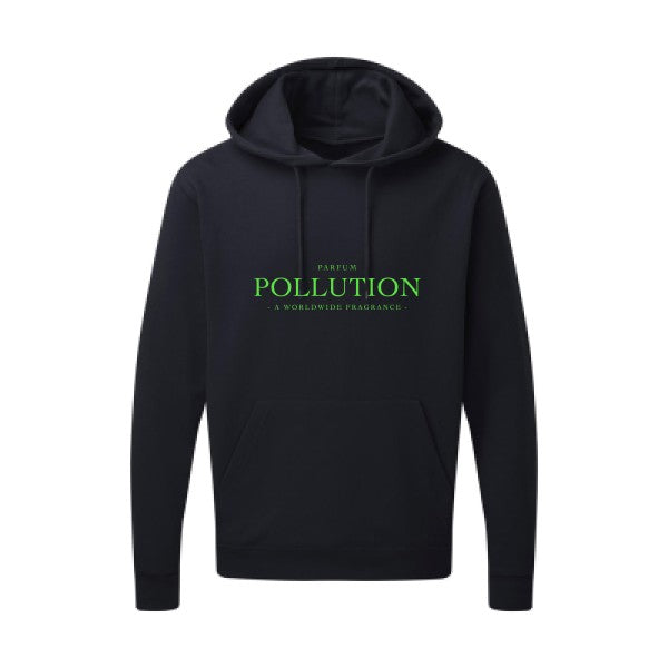 Parfum POLLUTION Vert fluo |Sweat capuche imprimé homme