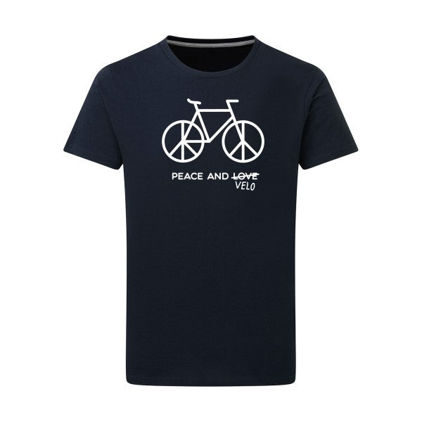 Peace and vélo - Flex Blanc Tshirt original Navy  5XL