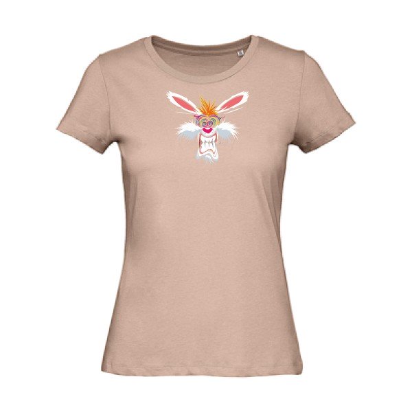 Rabbit-- - t-shirt original femme Millennial Pink