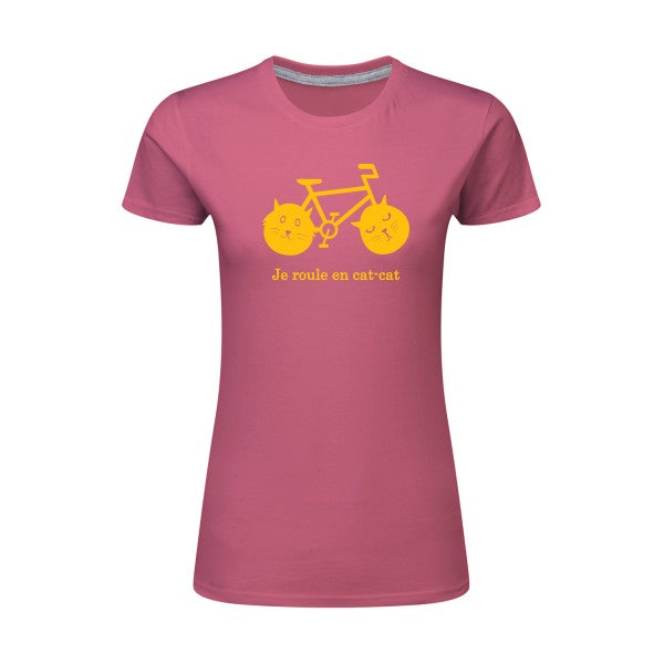 cat-cat bike | jaune Or |T shirt original femme|SG