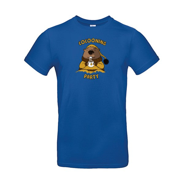 T-shirt humour original Cocooning T Shirt couleur Royal Blue