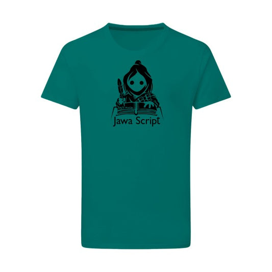 Jawa script noir -Flex noir sur T-shirt SG  Emerald Green  2XL