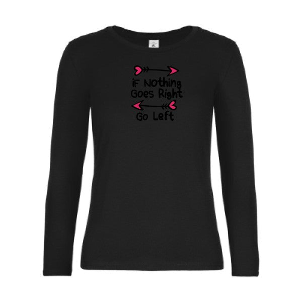 t-shirt lsl femme Go-right--B&C-E190-LSL-women--T-shirt-femme-manches-longues Black flex 