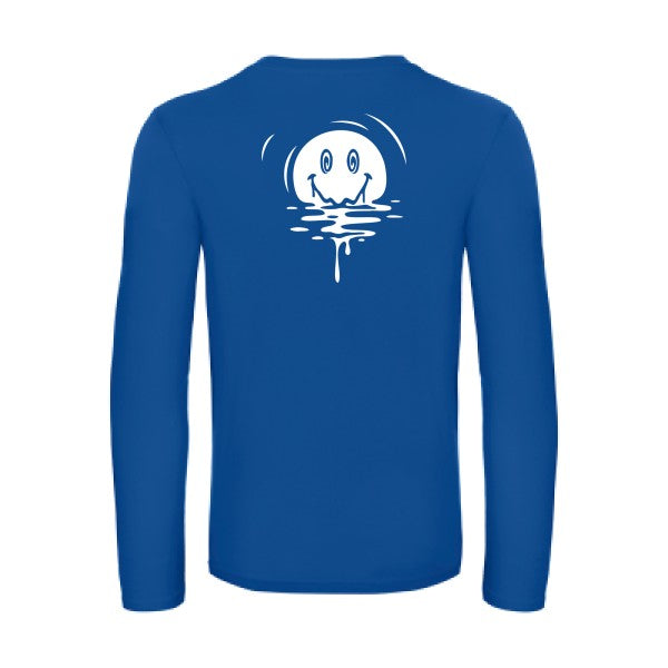 sun smile - t shirt- manches- longues- original- humour- Royal Blue impression Dos