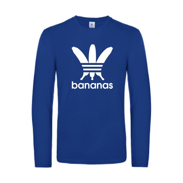 bananas - t shirt- manches- longues- original- humour- Royal Blue impression Face