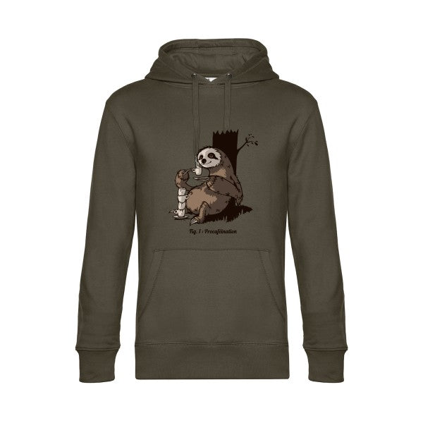 Procafeination- Sweat à capuche original Khaki - RueDuTeeshirt