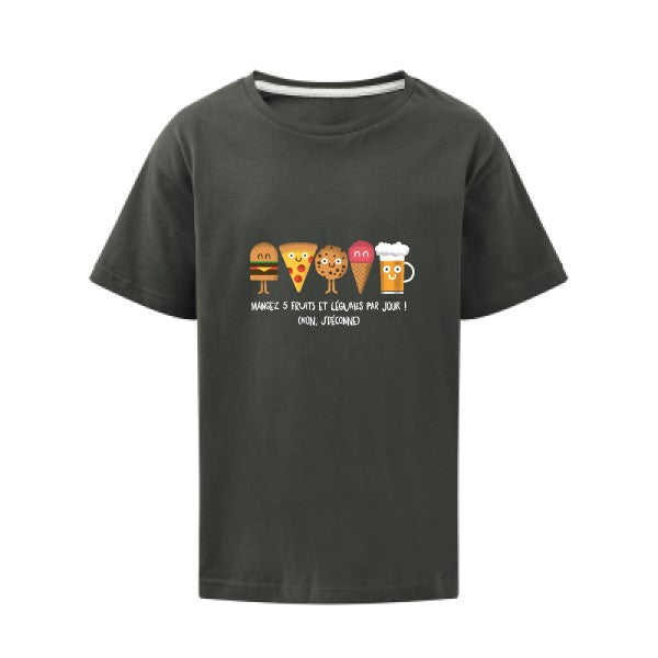 5 fruits et légumes SG - Kids T-shirt enfant Charcoal Taille 152 (11-12/2XL)