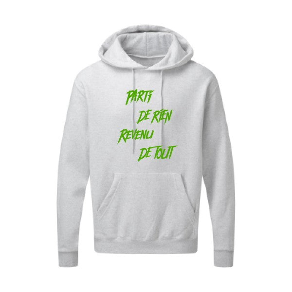 Parti de rien |Sweat  capuche humoristique Vert pomme 