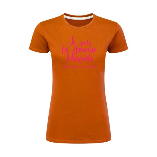 La flemme parfaite | Rose Fluo |T shirt original femme|SG