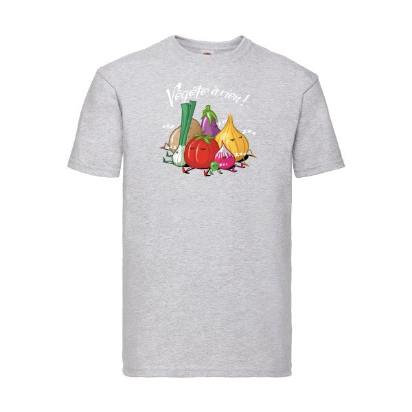 Vegete à rien ! Fruit of the loom 205 g/m² T-shirt/ heather grey