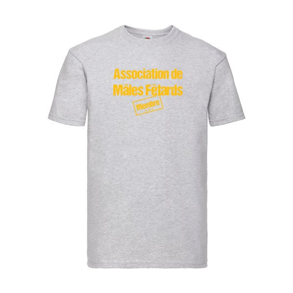 T-shirt|Association de Mâles Fêtards |flex jaune Or| Fruit of the loom 205 g 