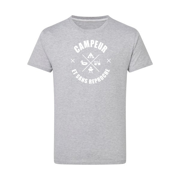 CAMPEUR... Blanc -Flex Blanc sur T-shirt SG  Light Oxford  5XL