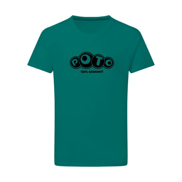 Poto noir -Flex noir sur T-shirt SG  Emerald Green  2XL