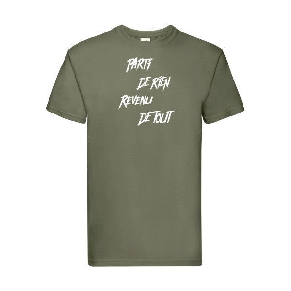 T-shirt|Parti de rien |Blanc |Fruit of the loom 205  G