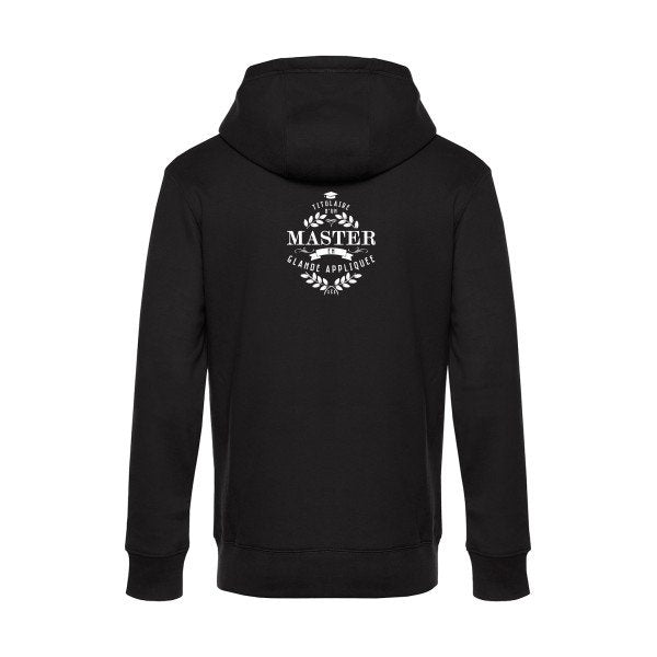Master-en-glande-appliquee sweat shirt original Black flex Blanc impression Dos