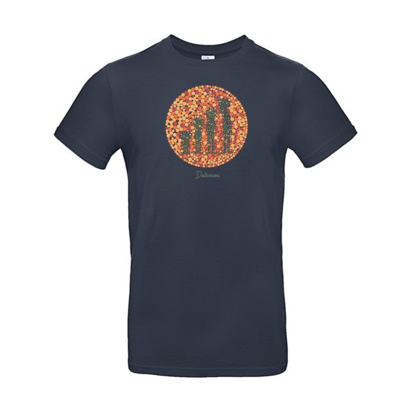 T-shirt humour original Daltonisme T Shirt couleur Navy