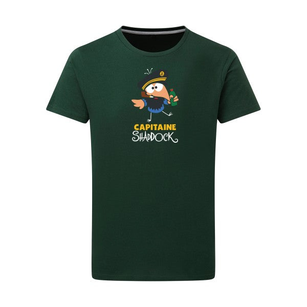 T-shirt homme Capitaine Shaddock - T-shirt inspiré des héros marins Bottle Green L