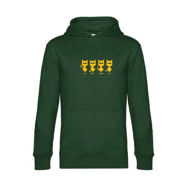 sweat à capuche homme original un deux trois cat