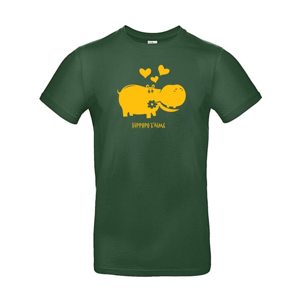 Hippopo t'aimeFlex jaune or - E190 T-shirt|Bottle Green||2XL