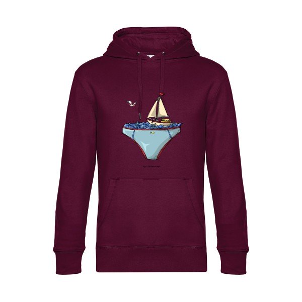 Ta-mer-en-slip- Sweat à capuche original Burgundy - RueDuTeeshirt