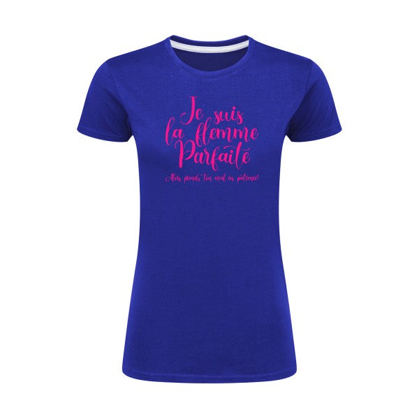 La flemme parfaite | Rose Fluo |T shirt original femme|SG