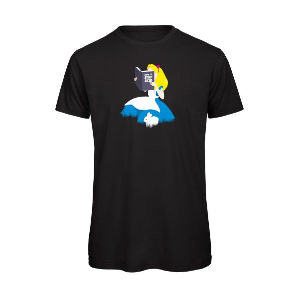 T-shirt humour original Back From Wonderland T Shirt couleur Black