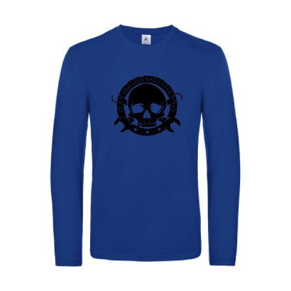 bricoleur d enfer - t shirt- manches- longues- original- humour- Royal Blue impression Face