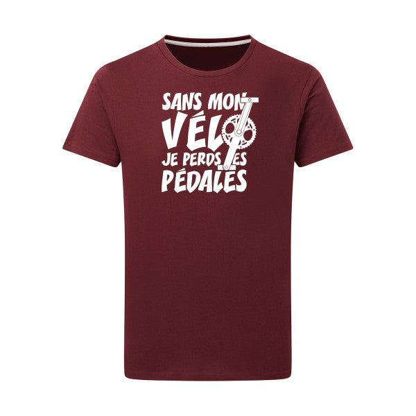 Sans mon vélo, je perds les pédales ! - Flex Blanc Tshirt original Burgundy  2XL