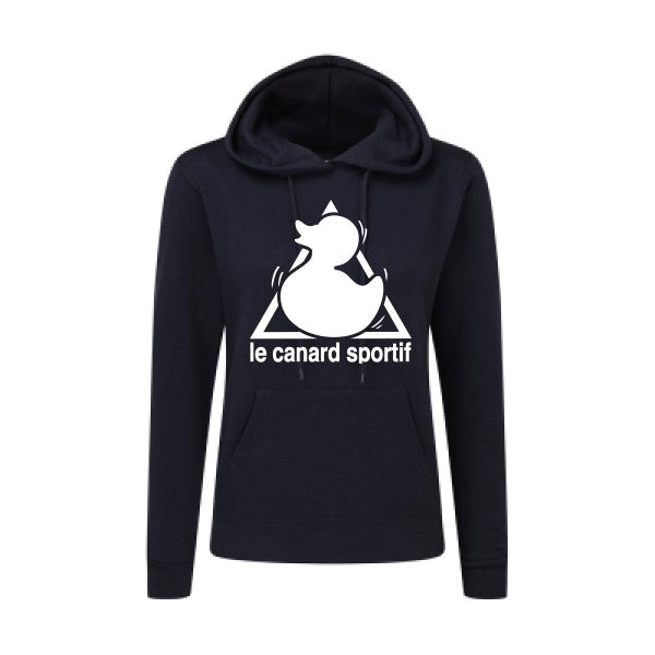 Canard Sportif Blanc |Sweat original à capuche Femme