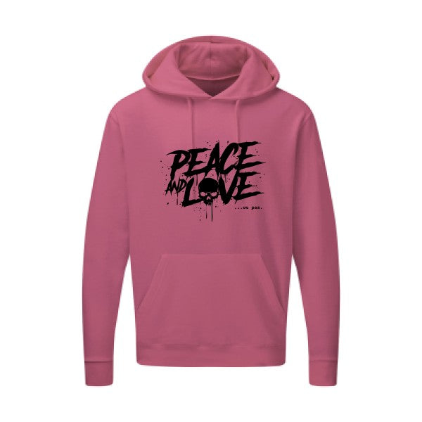 Peace or no peace |Sweat  capuche humoristique noir 