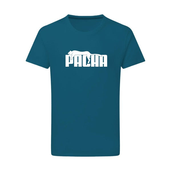 Pacha Blanc -Flex Blanc sur T-shirt SG  Petrol  2XL