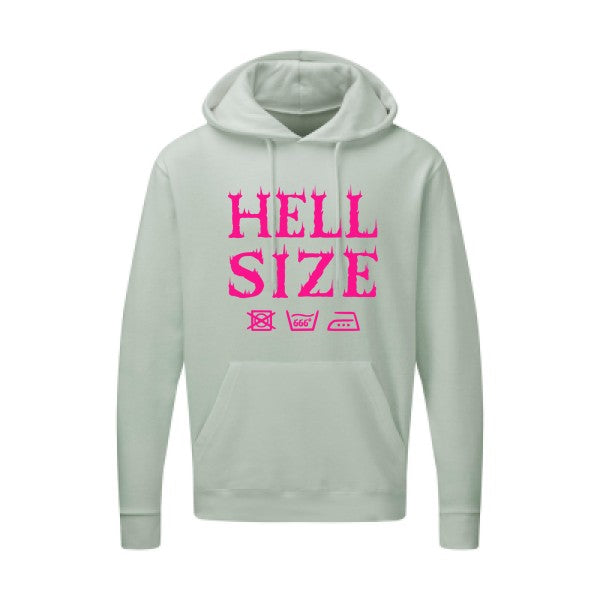 HELL SIZE |Sweat capuche imprimé|Rose Fluo