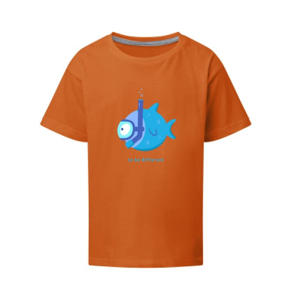 To be different SG - Kids T-shirt enfant Orange Taille 152 (11-12/2XL)