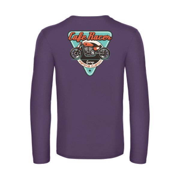 cafe-racer-t-shirt-manches-longues-original-humour -Urban Purple