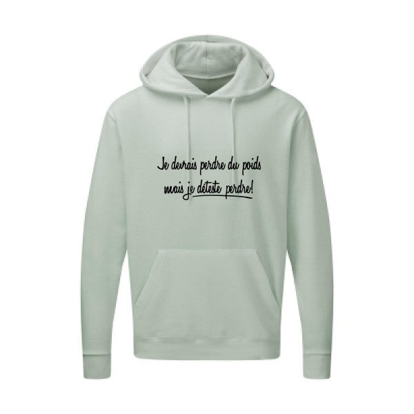 Né pour gagner Noir |Sweat capuche imprimé homme