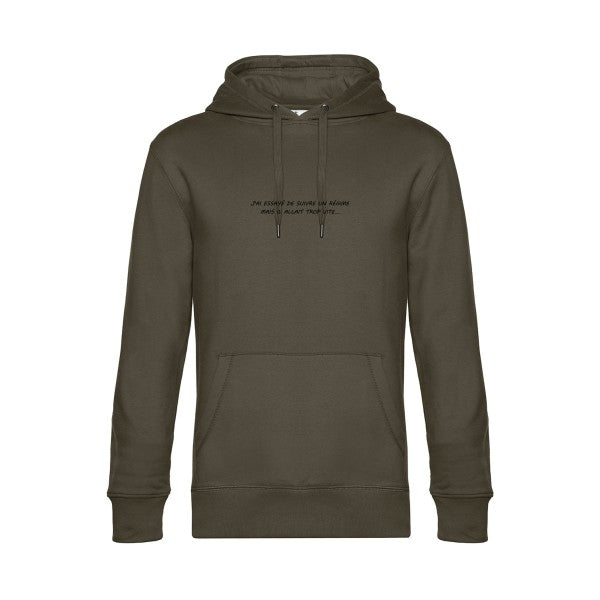 Ancien-Regime sweat shirt original Khaki flex Noir impression Face