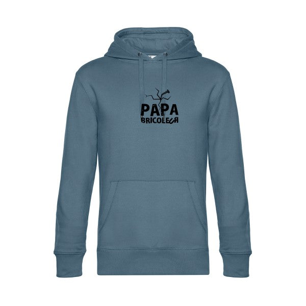 Papa-bricoleur sweat shirt original nordic blue flex Noir impression Face