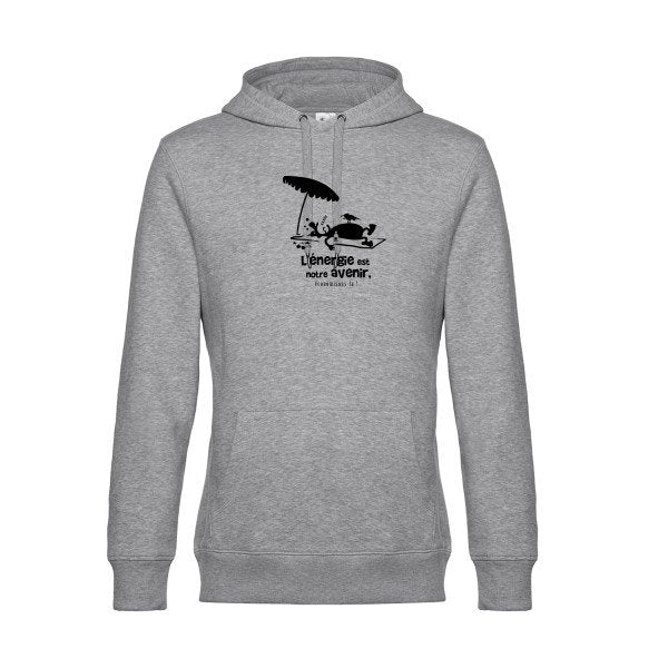 l-energie-est-notre-avenir sweat shirt original Heather Grey flex Noir impression Face