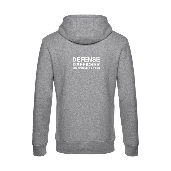Marque-a-la-Con sweat shirt original Heather Grey flex Blanc impression Dos