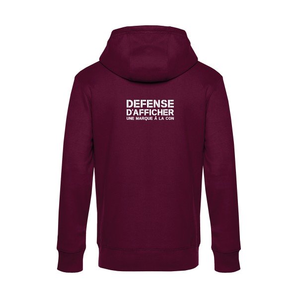 Marque-a-la-Con sweat shirt original Burgundy flex Blanc impression Dos