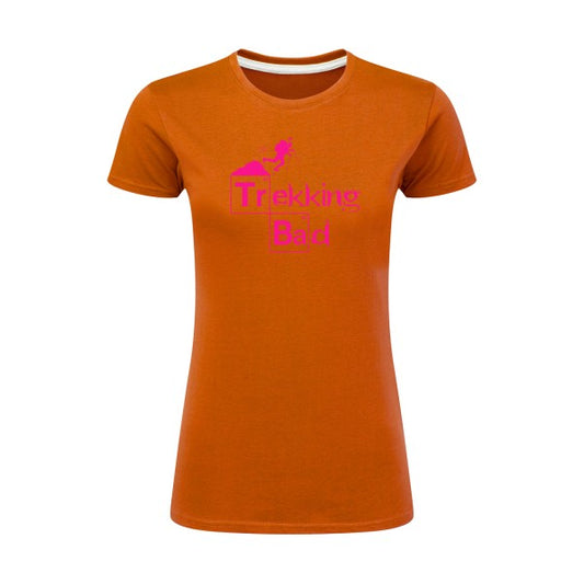 Trekking bad | Rose Fluo |T shirt original femme|SG