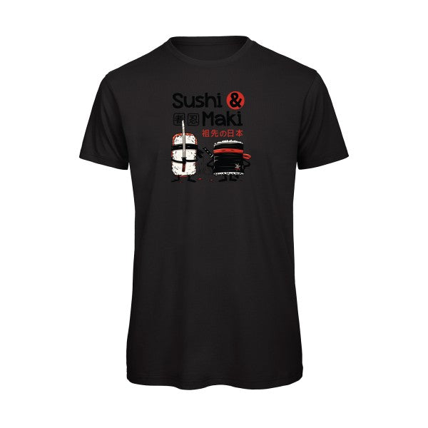 T-shirt humour original Sushi Et Maki T Shirt couleur Black