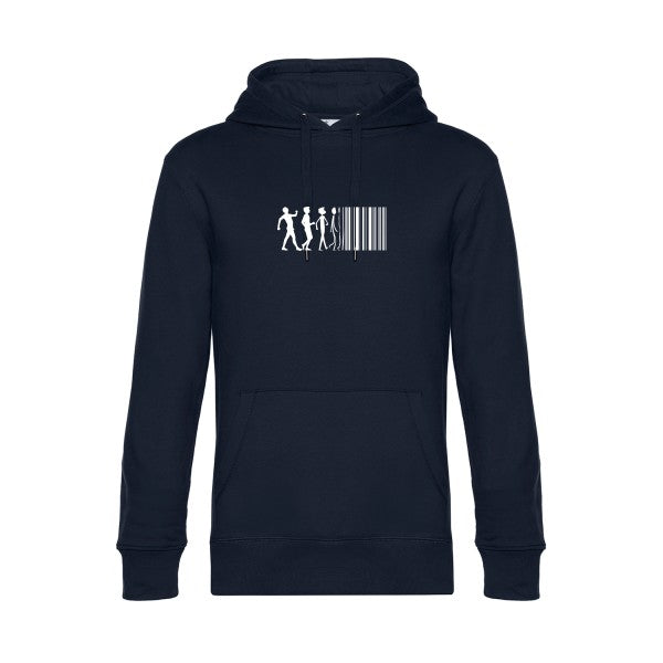 code-barre sweat shirt original Navy Blue flex Blanc impression Face