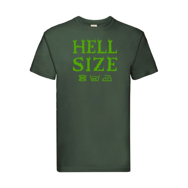 T-shirt|HELL SIZE ! |Vert pomme|Fruit of the loom 205  G