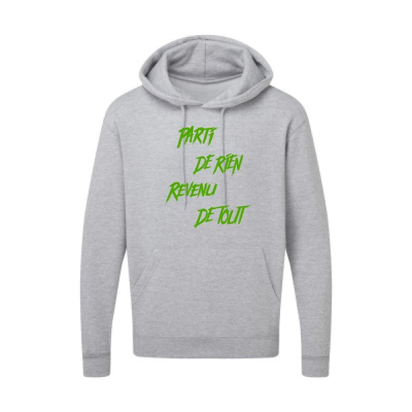 Parti de rien |Sweat  capuche humoristique Vert pomme 